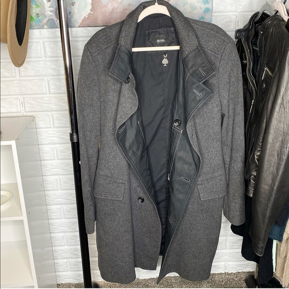 Hugo Boss // Zacho Grey Wool Coat - Picture 1 of 6